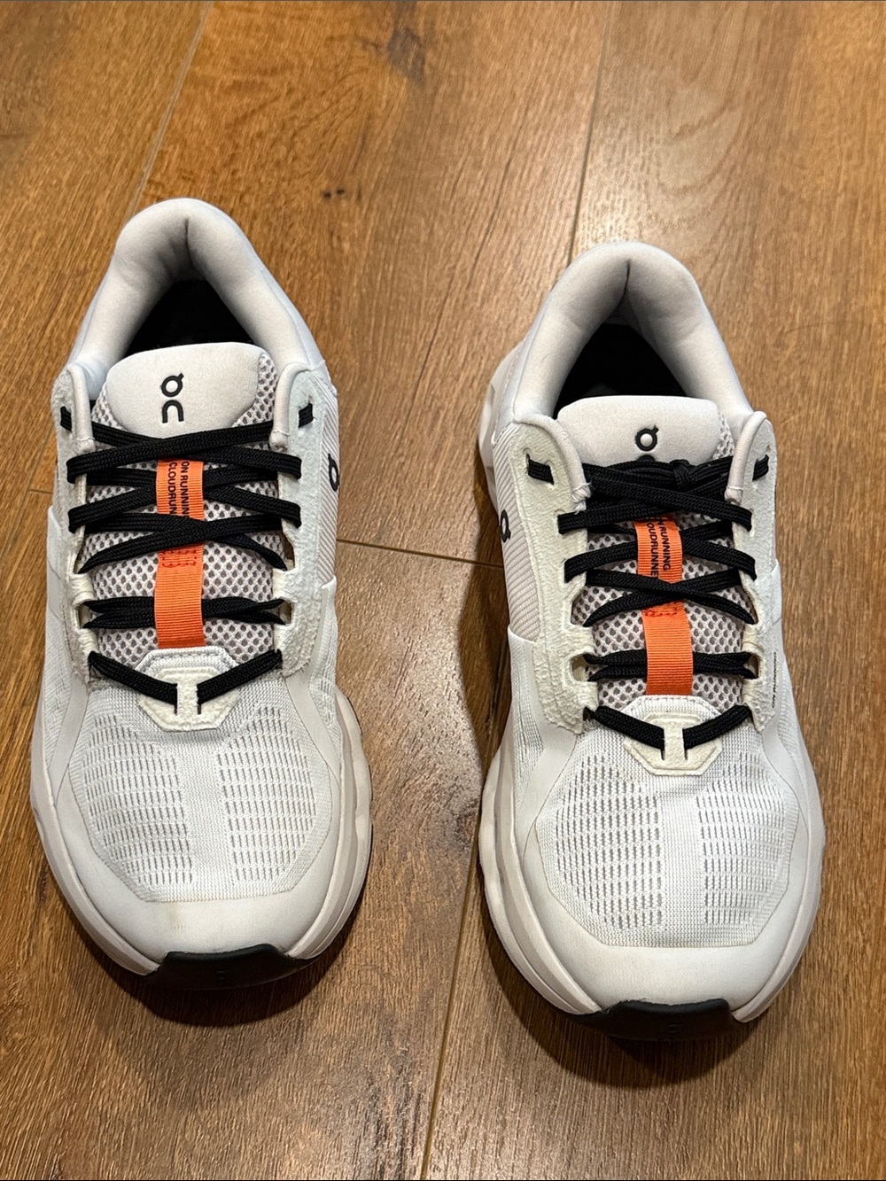 On Cloud Cloudrunner 2 White & Sand Running Shoes Women’s Size 9.5 W9.5 Orange - Picture 10 of 11